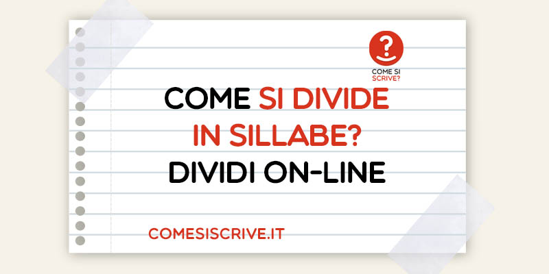 Divisione in sillabe